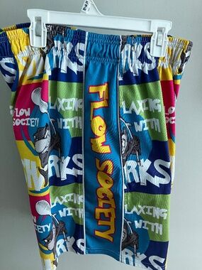 Men's Flow Society "Laxing with Sharks" Lacrosse Shorts - Size S